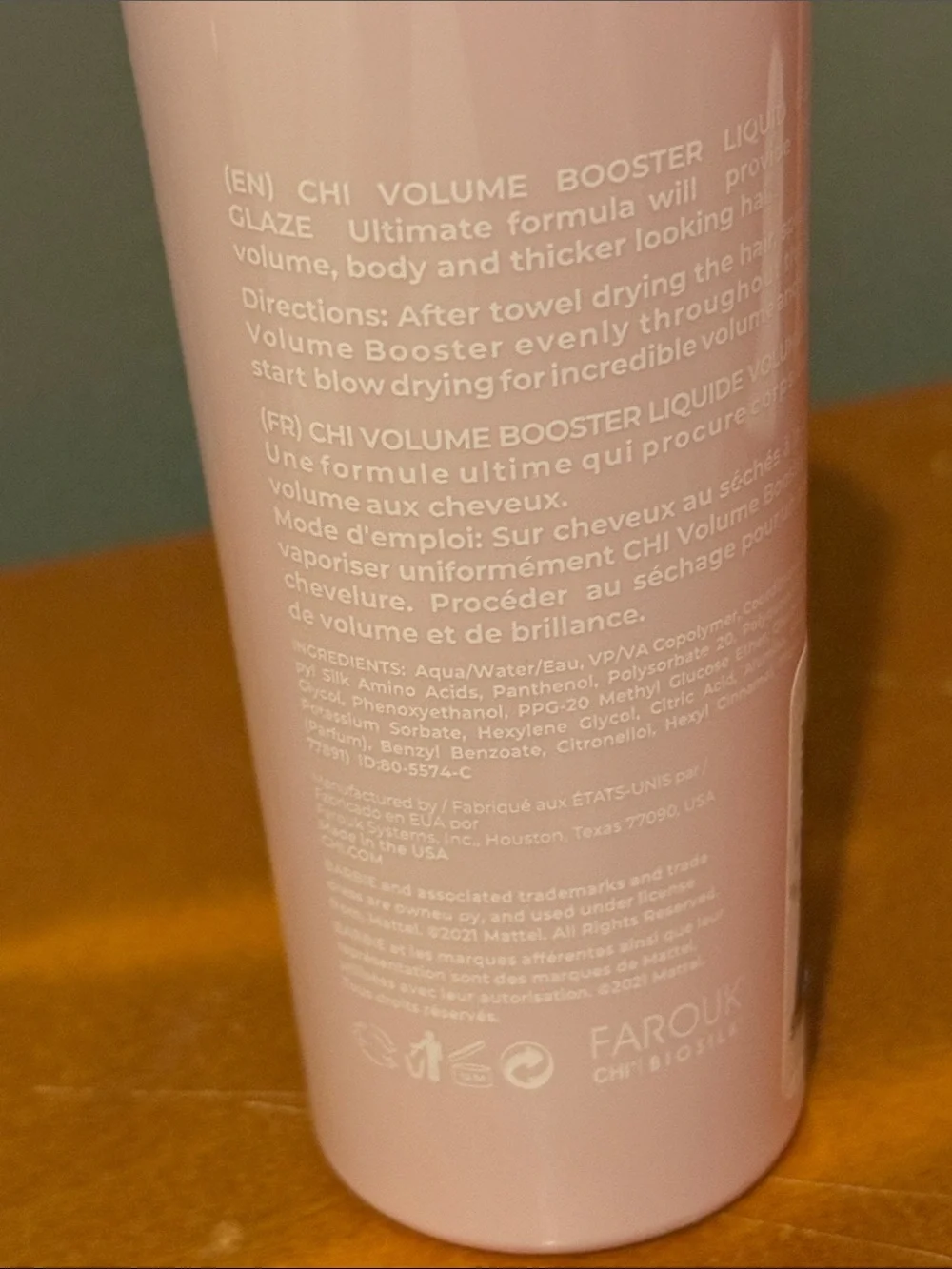 CHI x Barbie Pink Heat Protectant & Volume Booster for Women